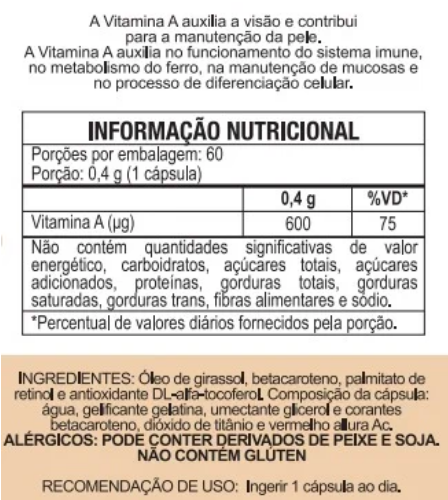 Betacaroteno 60 cápsulas DUOM