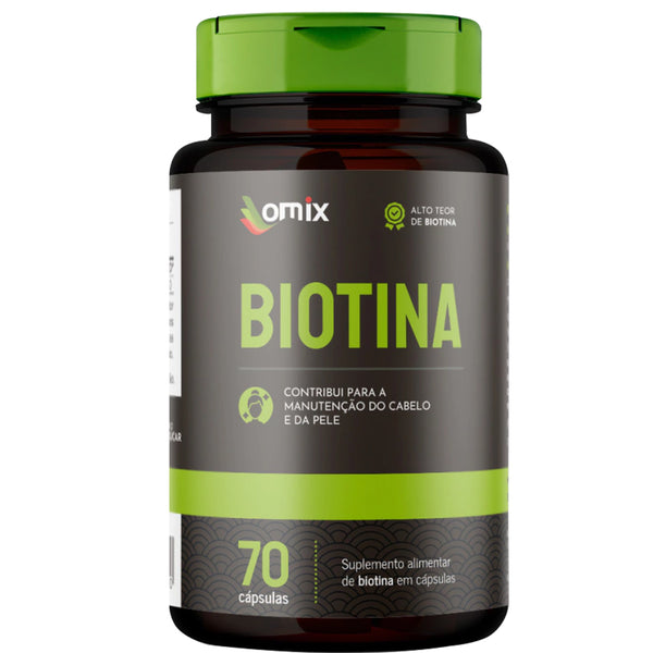 Biotina 45µg com 70 Cápsulas omix